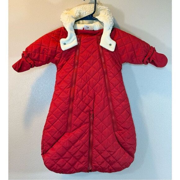 Hanna Andersson Outdoor Quilted Insulated Footed & Mitten Baby Bunting Suit - Picture 1 of 12